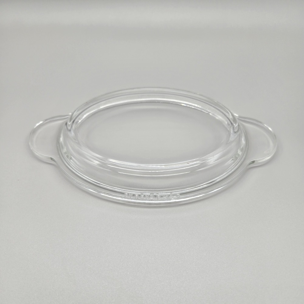 Vintage Pyrex P-14-C Clear Glass Oval Casserole Lid - Fits 1.5 Qt & 2 Qt Dishes